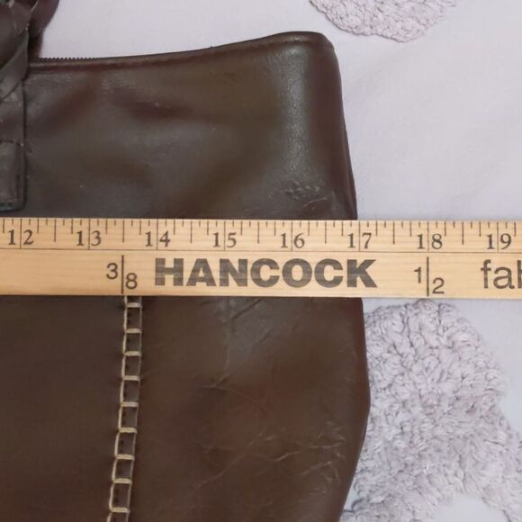 WEIMEIBAIGE Brown Vegan Leather Tote Bag Shoulder Purse Large - Picture 8 of 10